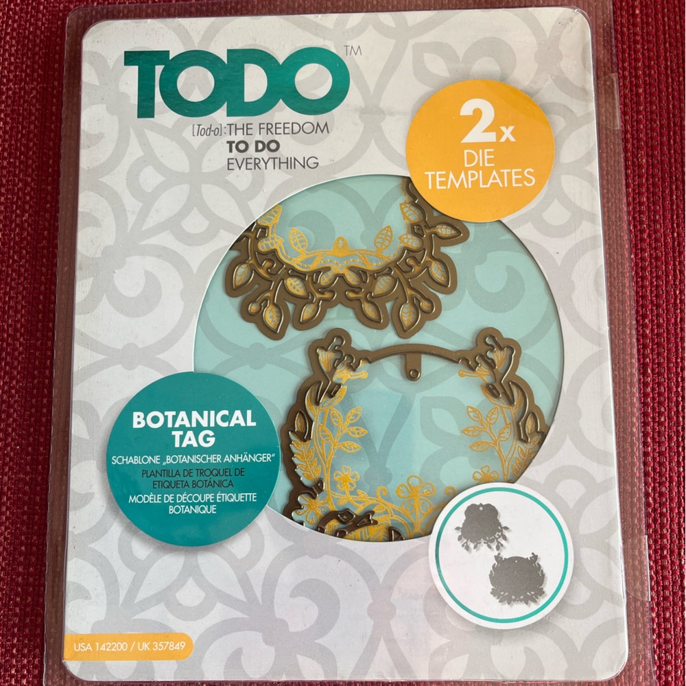 Todo botanical tag
Metal die